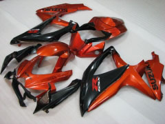工場スタイル - オレンジ 黒 フェアリングとボディワーク 2008-2010 GSX-R600 #LF3977