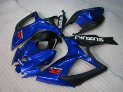 Estilo de fábrica - Azul Negro Fairings and Bodywork For 2006-2007 GSX-R600 #LF4023