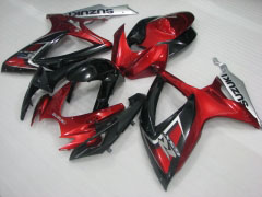 Style d'usine - rouge Noir Carénages et carrosserie pour 2006-2007 GSX-R750 #LF3997