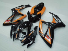 Estilo de fábrica - naranja Negro Fairings and Bodywork For 2006-2007 GSX-R600 #LF4051