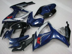 Factory Style - Blau Schwarz Verkleidungen und Karosserien für 2006-2007 GSX-R750 #LF4000