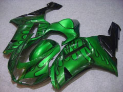 Flame - Green Fairings and Bodywork For 2007-2008 NINJA ZX-6R #LF5930