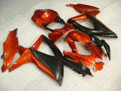 工場スタイル - オレンジ 黒 フェアリングとボディワーク 2008-2010 GSX-R600 #LF3978