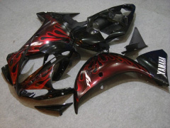 Flame - Red Black Fairings and Bodywork For 2009-2011 YZF-R1 #LF6940
