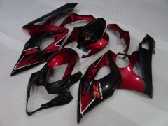 Factory Style - rot Schwarz Verkleidungen und Karosserien für 2005-2006 GSX-R1000 #LF3842