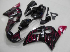 Flame - Red Black Fairings and Bodywork For 1998-2002 YZF-R6 #LF6840