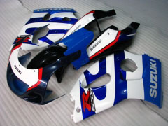工場スタイル - 青い 白い フェアリングとボディワーク 1996-1999 GSX-R750 #LF4285