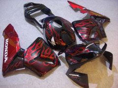 Flame - Red Black Fairings and Bodywork For 2003-2004 CBR600RR  #LF5401
