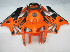 Flame - Orange Black Fairings and Bodywork For 2005-2006 CBR600RR #LF7577