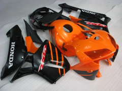 工場スタイル - オレンジ 黒 フェアリングとボディワーク 2005-2006 CBR600RR #LF7523
