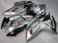 Factory Style - Wei? Silber Verkleidungen und Karosserien für 2006-2007 GSX-R600 #LF6334
