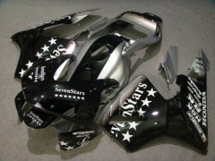 SevenStars - Black Silver Fairings and Bodywork For 2003-2004 CBR600RR  #LF5371