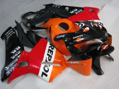 MICHELIN, RK, Repsol - Orange Black Fairings and Bodywork For 2005-2006 CBR600RR #LF7495