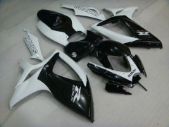 Estilo de fábrica - Blanco Negro Fairings and Bodywork For 2006-2007 GSX-R750 #LF6526
