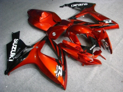 Stile di fabbrica - Rosso Nero Carena e Carrozzeria Per 2006-2007 GSX-R750 #LF6493