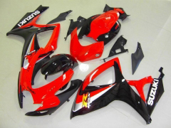 Estilo de fábrica - rojo Negro Fairings and Bodywork For 2006-2007 GSX-R750 #LF6517