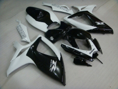 工場スタイル - 白い 黒 フェアリングとボディワーク 2006-2007 GSX-R600 #LF6309