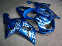 Flame - Blue Black Fairings and Bodywork For 2000-2003 GSX-R750 #LF6781