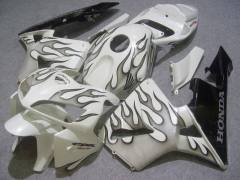 Flame - White Black Fairings and Bodywork For 2005-2006 CBR600RR #LF7576