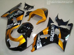 Estilo de fábrica - Negro Oro Fairings and Bodywork For 2000-2003 GSX-R750 #LF4710