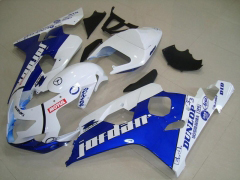 DUNLOP, Jordan, MOTUL - Blue White Fairings and Bodywork For 2004-2005 GSX-R600 #LF6643