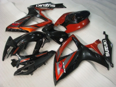 工場スタイル - 赤 黒 フェアリングとボディワーク 2006-2007 GSX-R600 #LF6300