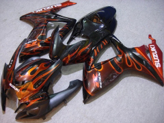 Flame - Red Black Fairings and Bodywork For 2006-2007 GSX-R750 #LF6547