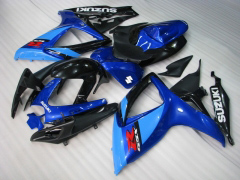 工場スタイル - 青い 黒 フェアリングとボディワーク 2006-2007 GSX-R600 #LF6276