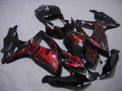 Flame - Red Black Fairings and Bodywork For 2008-2010 GSX-R600 #LF6224