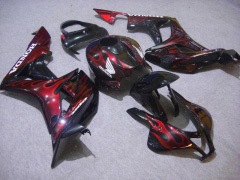 Flame - Red Black Fairings and Bodywork For 2007-2008 CBR600RR #LF7468