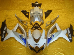 Factory Style - White Silver Fairings and Bodywork For 2008-2010 GSX-R750 #LF6424