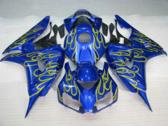 Flame - Jaune Bleu Carénages et carrosserie pour 2006-2007 CBR1000RR #LF7244