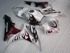 Flame - Red White Fairings and Bodywork For 2007-2008 CBR600RR #LF7463