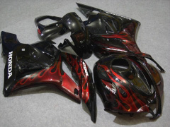 Flame - Red Black Fairings and Bodywork For 2009-2012 CBR600RR #LF7383