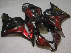 Flame - Red Black Fairings and Bodywork For 2009-2012 CBR600RR #LF7384
