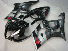 工場スタイル - 黒 銀 フェアリングとボディワーク 2003-2004 GSX-R1000 #LF6016