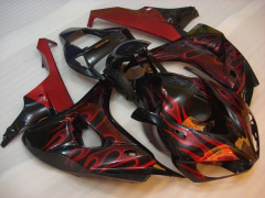 Flame - rojo Negro Fairings and Bodywork For 2006-2007 CBR1000RR #LF7236