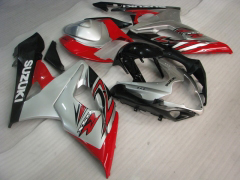 Factory Style - rot Silber Verkleidungen und Karosserien für 2005-2006 GSX-R1000 #LF5816