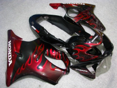 Flame - Red Black Fairings and Bodywork For 1999-2000 CBR600F4 #LF7711