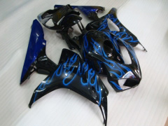 Flame - Bleu Noir Carénages et carrosserie pour 2006-2007 CBR1000RR #LF7232