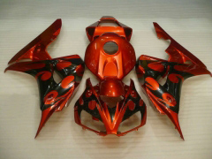 Flame - naranja Negro Fairings and Bodywork For 2006-2007 CBR1000RR #LF7237