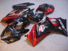 Factory Style - rot Schwarz Verkleidungen und Karosserien für 2007-2008 GSX-R1000 #LF5734