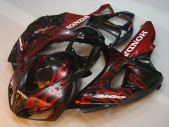 Flame - rojo Negro Fairings and Bodywork For 2006-2007 CBR1000RR #LF7225