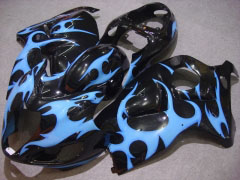 Flame - Blue Black Fairings and Bodywork For 1999-2007 Hayabusa #LF5272