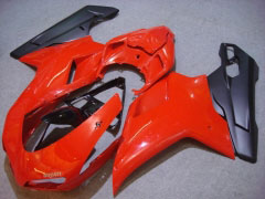 Style d'usine - rouge Noir Carénages et carrosserie pour 2007-2009 1098 #LF5557