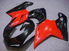 Style d'usine - rouge Noir Carénages et carrosserie pour 2007-2009 1098 #LF5549
